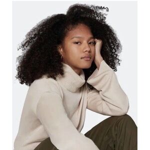 Most of All Women’s Lovisa Palomina Sweater Pullover Cropped Turtleneck Ribbed S